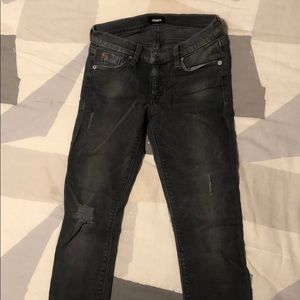 Hudson Grey Distressed Skinny jeans